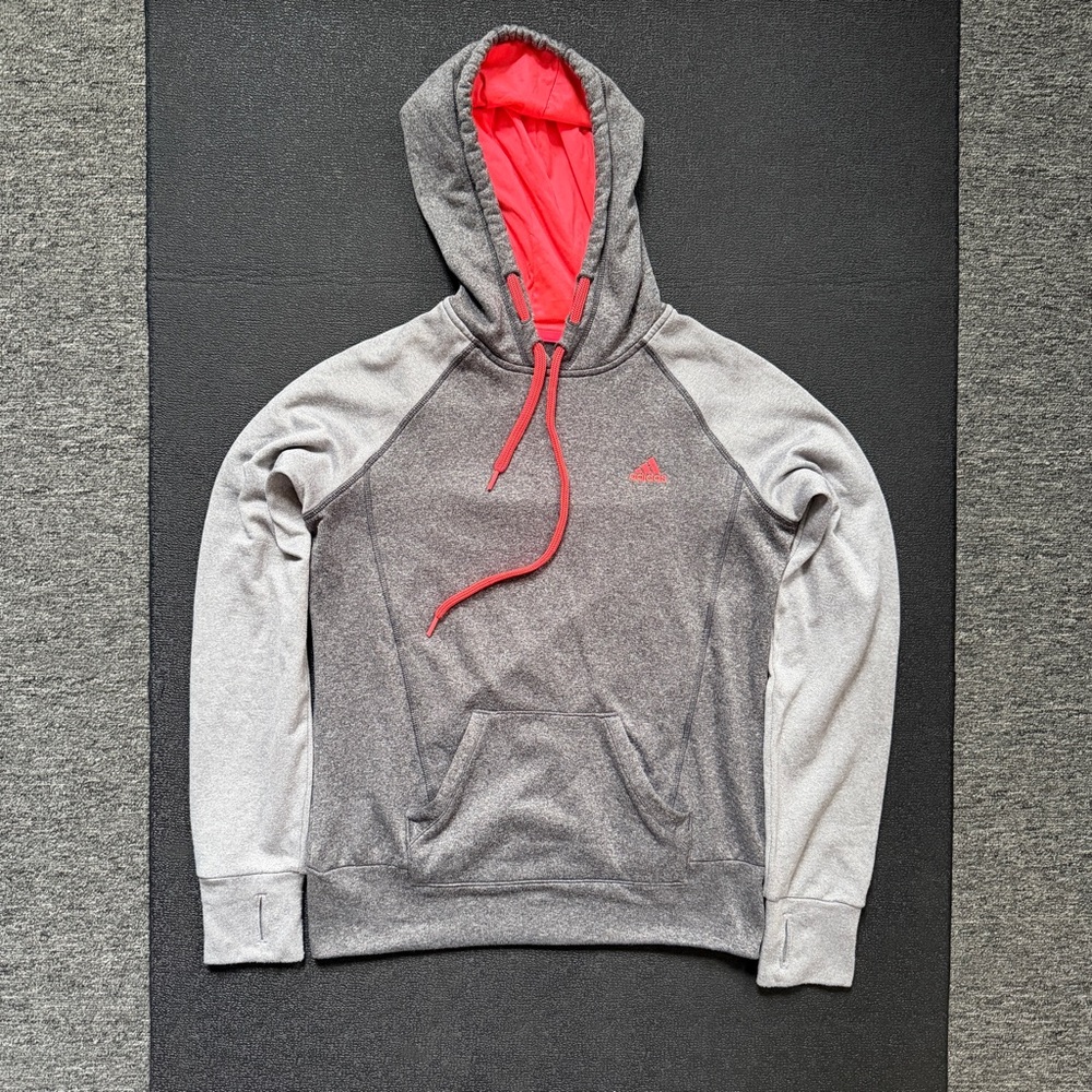 Adidas Ultimate Hoodie Women’s Small Climawarm Gray Pink
